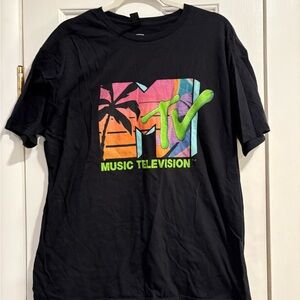 MTV Logo Tee in Black and White